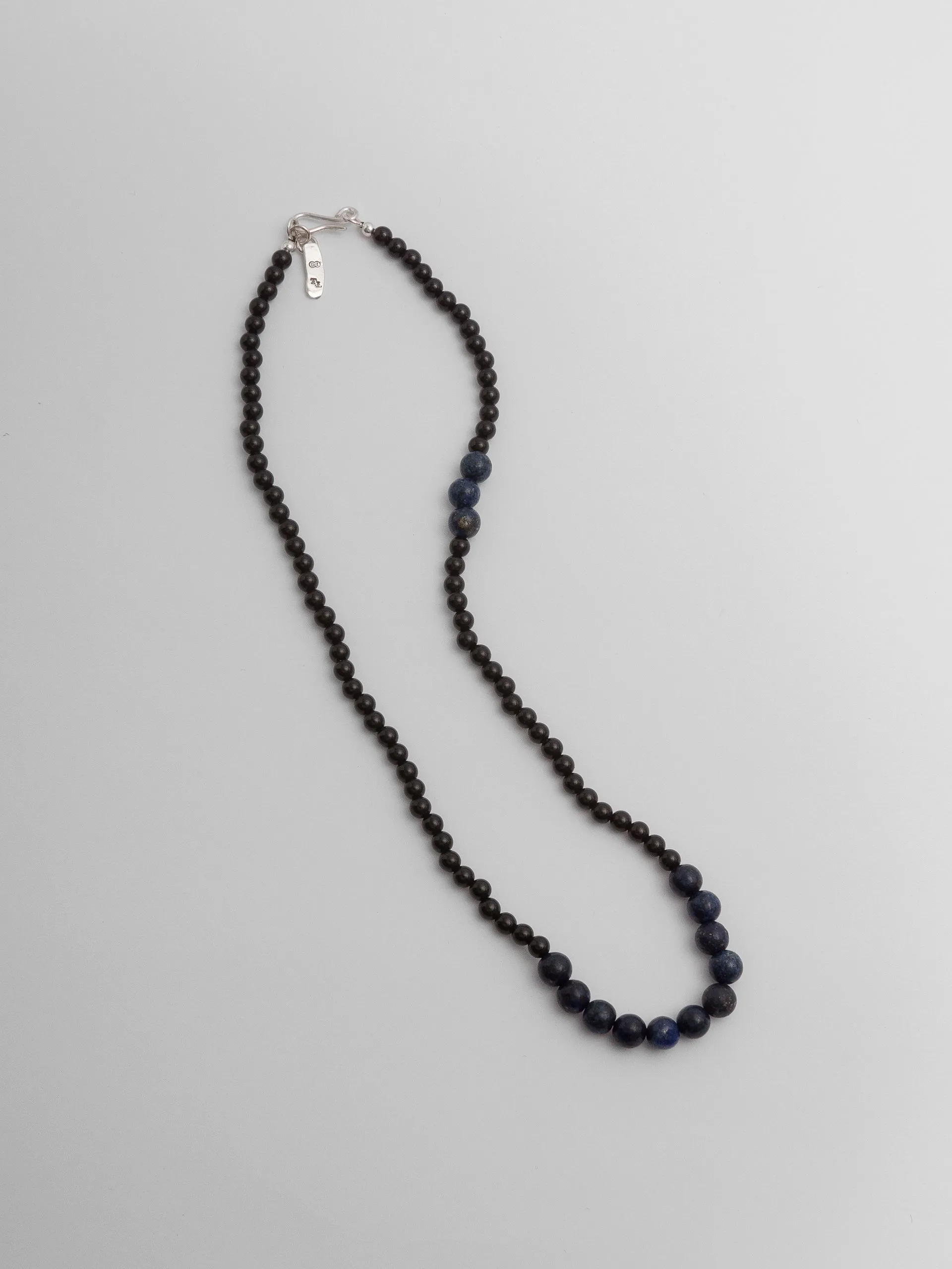 The Lair Jewellery Tsuki Necklace Lapis Lazulis   Black Onyx