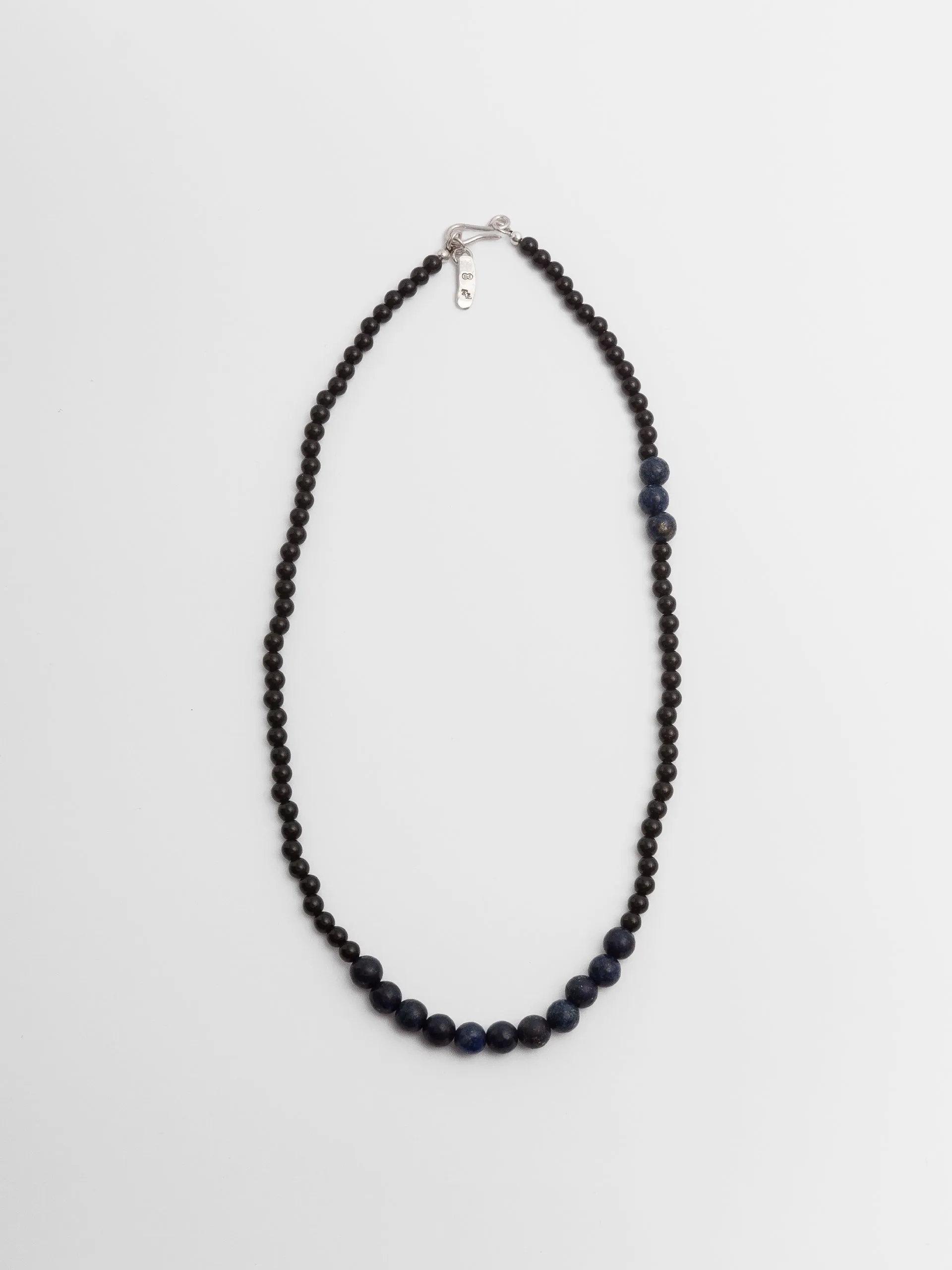 The Lair Jewellery Tsuki Necklace Lapis Lazulis   Black Onyx