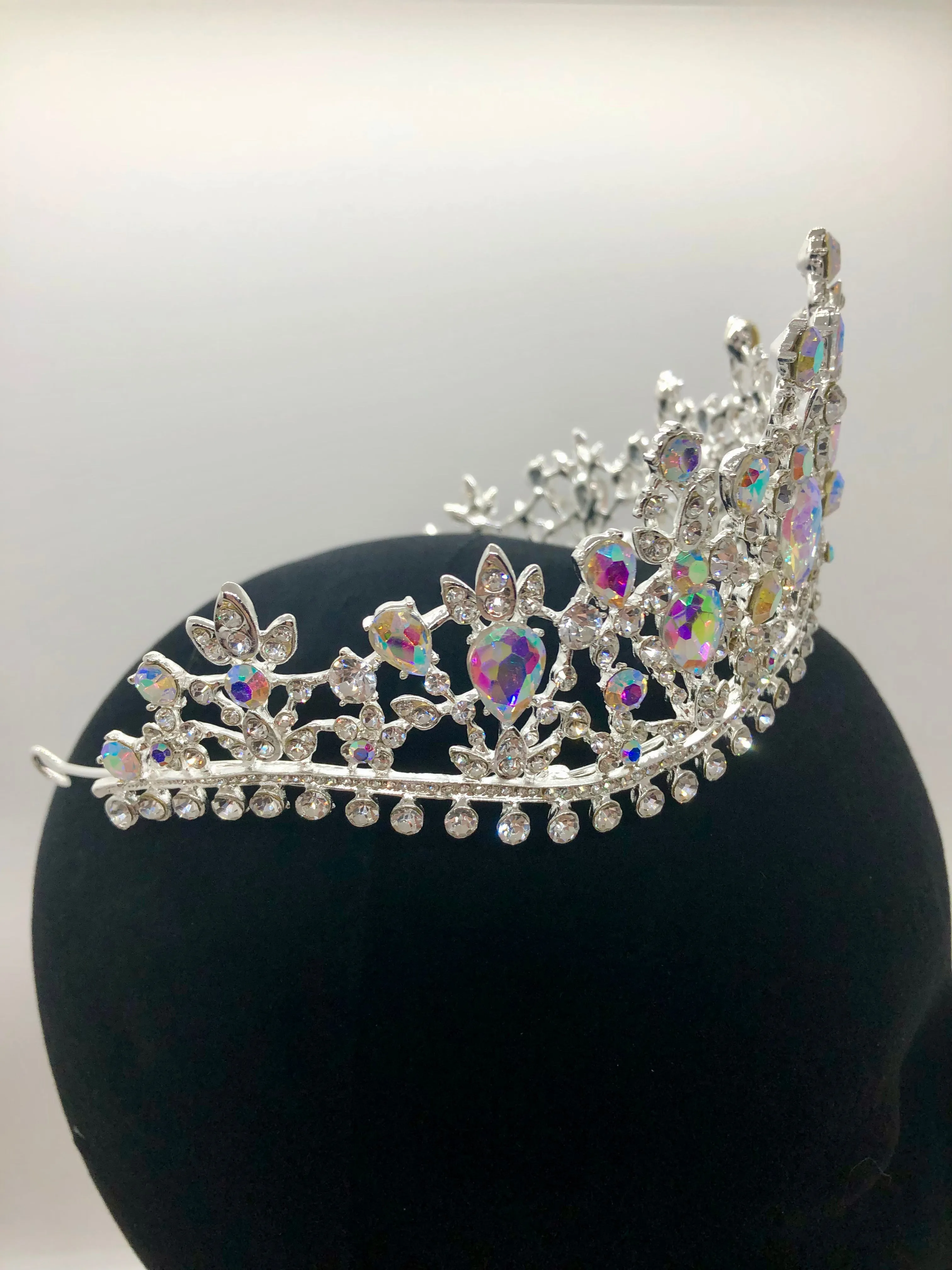 Tiara - Fancy Elegance Silver with Crystal and Crystal AB Rhinestone