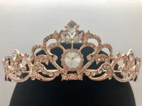 Tiara - Traditional Crystal and Rose Gold Design