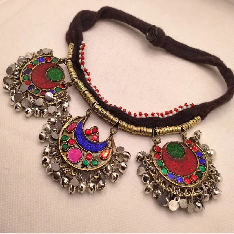 Tribal Three Petal Kuchi Vintage Choker Necklace