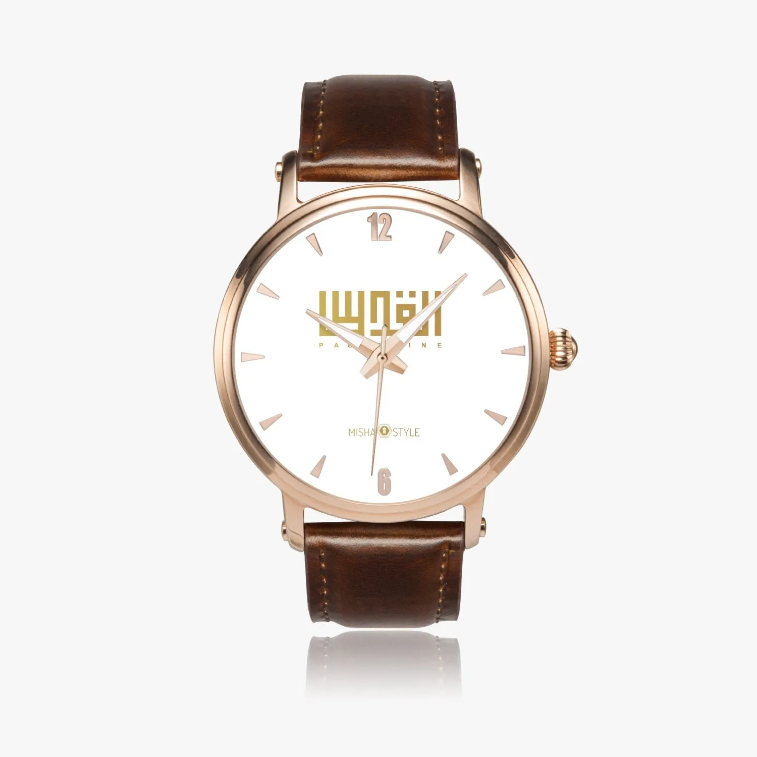 Unisex Automatic Watch (Rose Gold) - White Leather