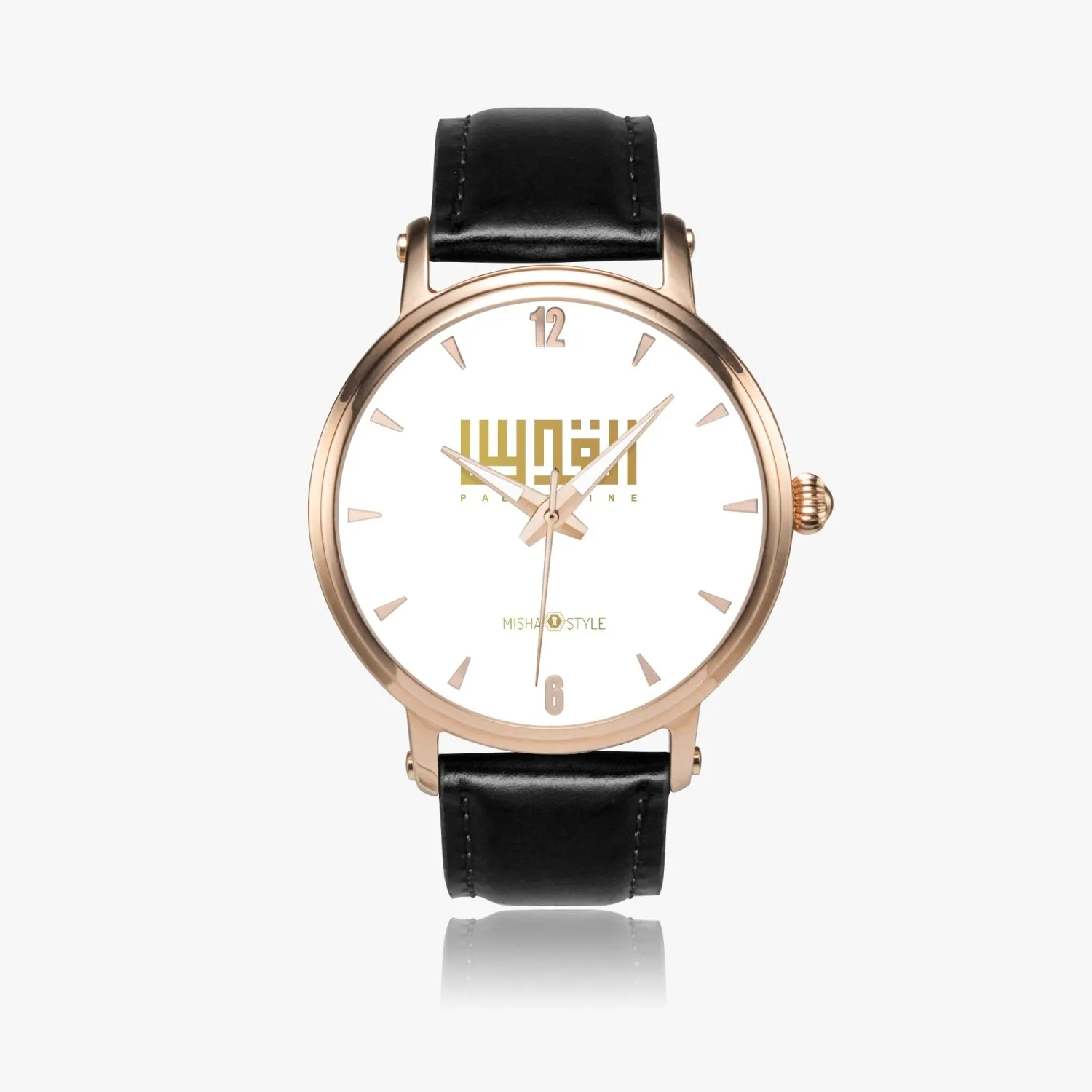 Unisex Automatic Watch (Rose Gold) - White Leather