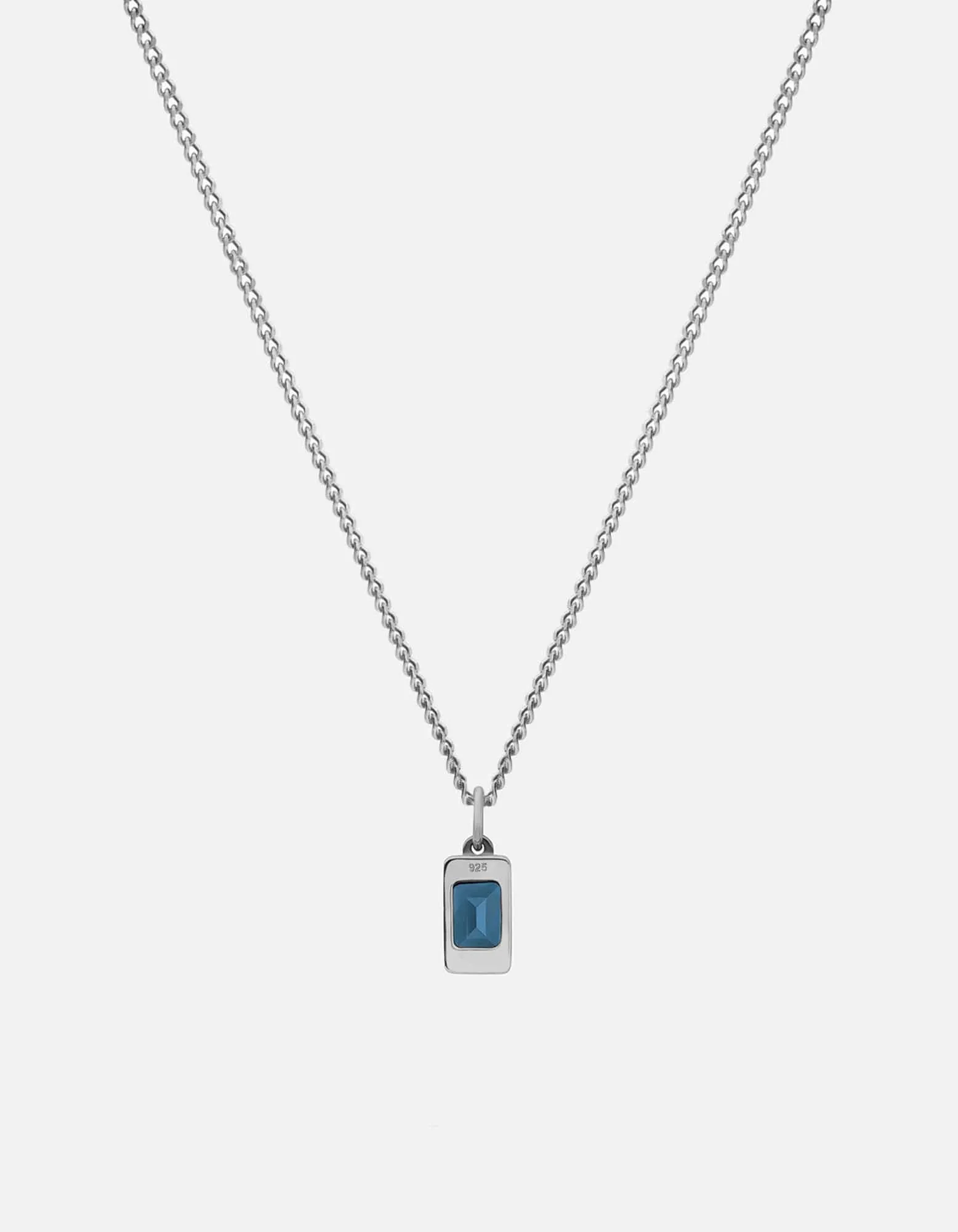 Valor Blue Topaz Necklace, Sterling Silver