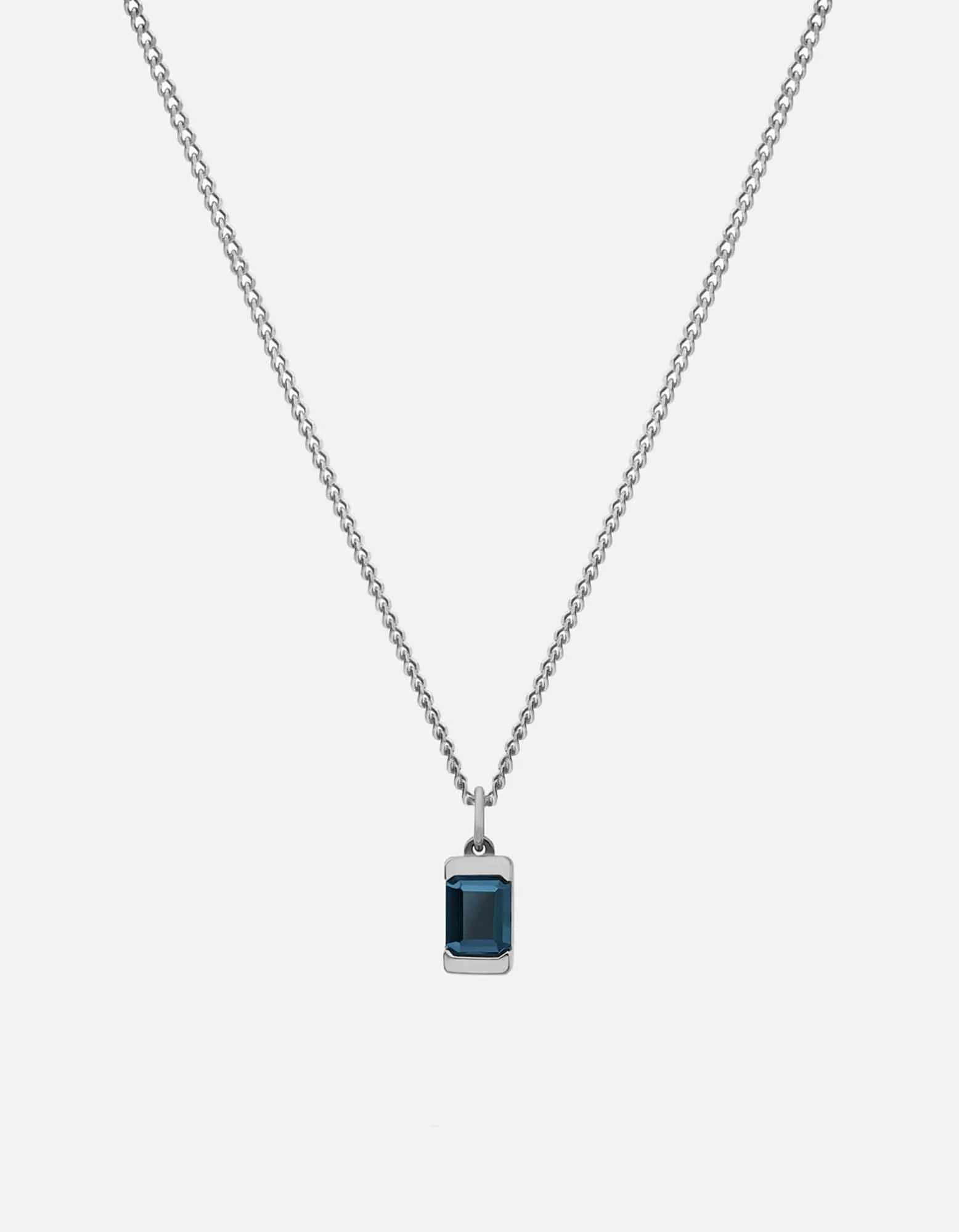 Valor Blue Topaz Necklace, Sterling Silver