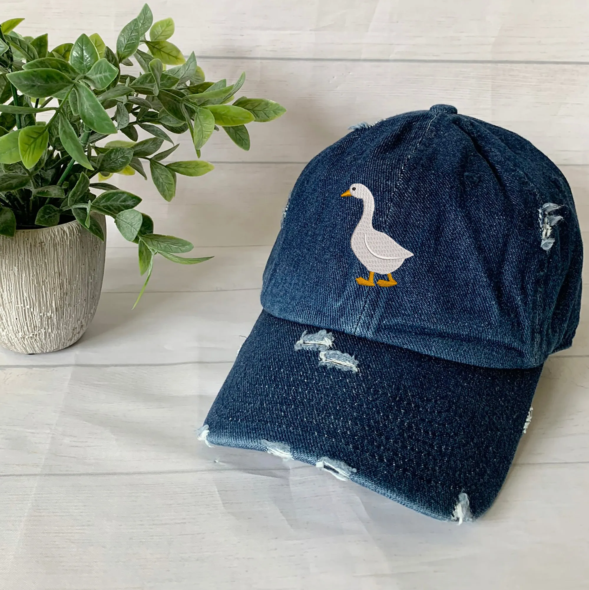 Vintage Embroidered Silly Goose Hat, Personalized Vintage Silly Goose Cap, Funny Hat, Animal Lover Silly Goose gift Hat, Add your name