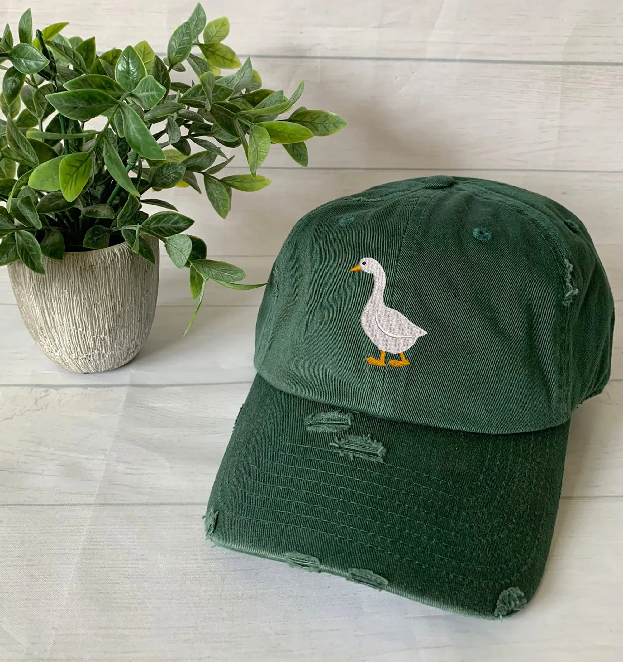 Vintage Embroidered Silly Goose Hat, Personalized Vintage Silly Goose Cap, Funny Hat, Animal Lover Silly Goose gift Hat, Add your name