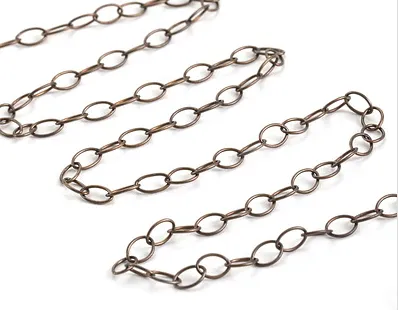 Vintaj Natural Brass Cable Chain, 4x3mm, by the Foot