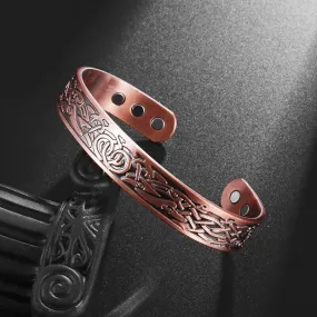 Vinterly Women\\'s Bracelet Energy Copper Magnetic Bracelet Men\'s Unisex Vintage Adjustable Cuff Bracelet Arthritis Jewelry