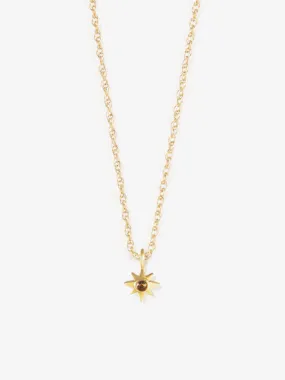 Wanderlust Life Gold Chain Pendant Necklace - White Topaz Capella