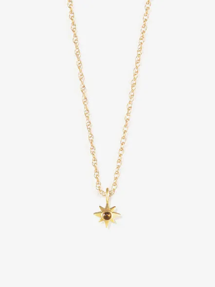 Wanderlust Life Gold Chain Pendant Necklace - White Topaz Capella