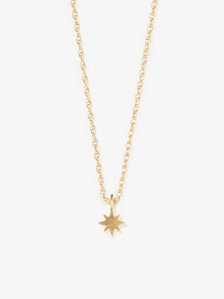 Wanderlust Life Gold Chain Pendant Necklace - White Topaz Capella