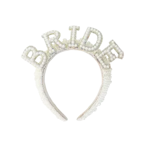 White Pearl Bride Headband